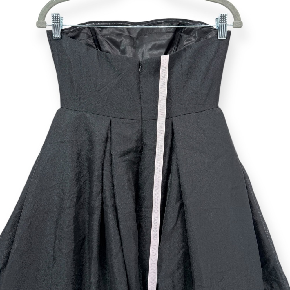 NEW Mac Duggal Black Strapless Floral Brocade Ballgown $798 -‎ Size 4 - Picture 13 of 14